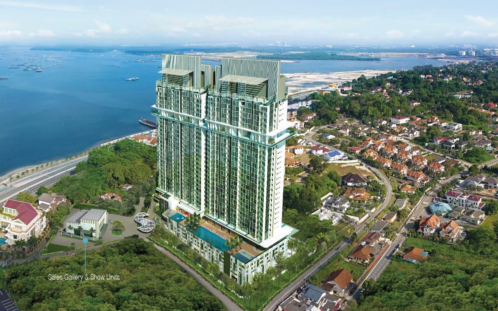 Architectural rendering of Paragon Residences at Straits View